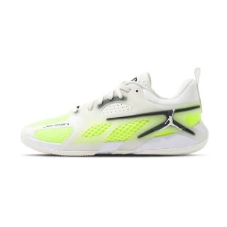 【NIKE 耐吉】Jordan Heir PF 男鞋 白螢光黃色 低筒 實戰 緩震 喬丹 網布 透氣 籃球鞋 FQ3859-107