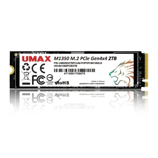 【UMAX】M1350 2T M.2 2280 PCIe 固態硬碟