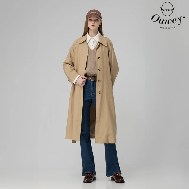 OUWEY 歐薇 閃耀復古亮片短褲裙(黑；S-L；32431