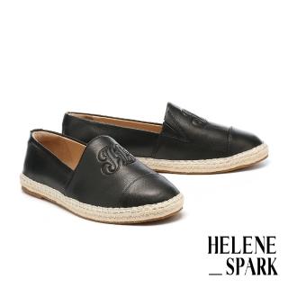 【HELENE SPARK】簡約率性Curly H羊皮草編厚底休閒鞋(黑)