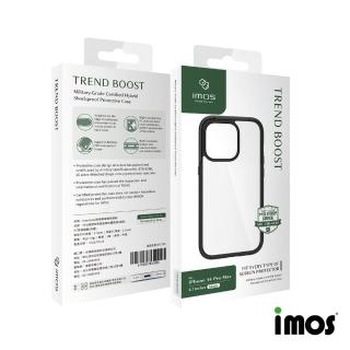 【iMos】iPhone 14 Pro Max 6.7吋 Ｍ系列 軍規認證雙料防震保護殼(潮流黑)