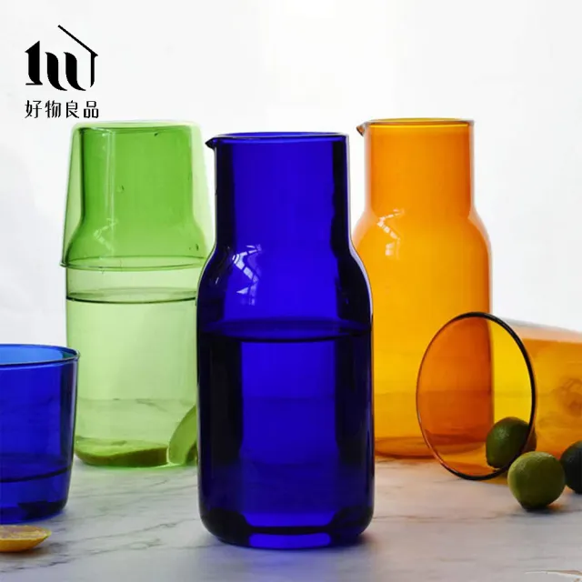 【好物良品】550ml_彩色耐高溫玻璃水壺杯組(4色任選｜冷水壺 冷泡壺 茶壺 水杯 水壺 一人下午茶)