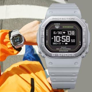 【CASIO 卡西歐】G-SHOCK G-SQUAD 太陽能藍芽 心率監測 金屬框多功能運動錶-淺灰(DW-H5600MB-8A9)