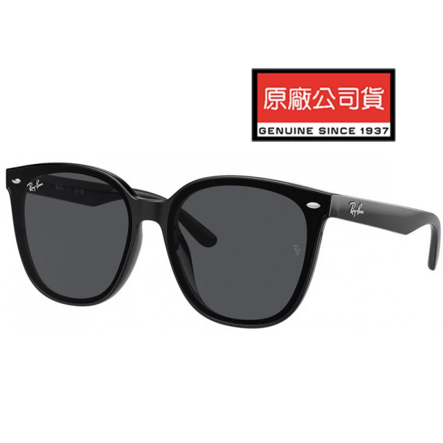 RayBan 雷朋 亞洲版 時尚大鏡面太陽眼鏡 RB4423D 601/87 黑框抗UV深灰鏡片 公司貨