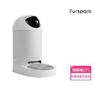 【美國Furspark】大眼睛 AI仿生智慧寵物餵食器(48小時錄影回放 2K畫質 同步視訊 AI自動監控 隱私保護眼瞼)