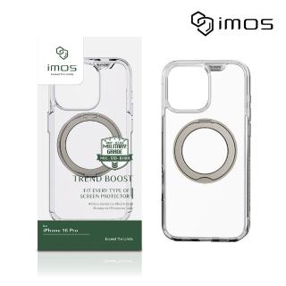 【iMos】iPhone 16 Pro 6.3吋 磁吸支架軍規防震保護殼(透明)
