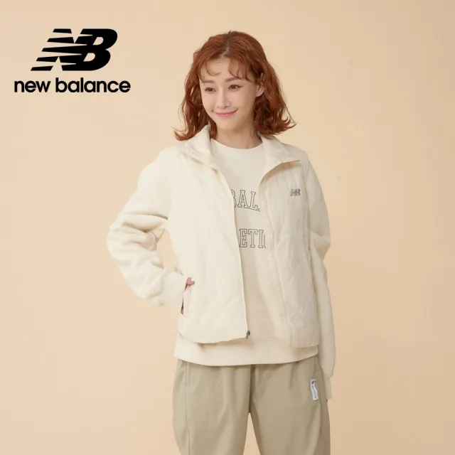 【NEW BALANCE】NB 菱格紋背心外套_WV43202LIN_女性_杏色(美版 版型偏大)