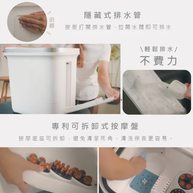 【日本AWSON】全自動電動滾輪高桶泡腳機/足浴機/AFM-810噴淋式SPA/泡腳包組合(6包共42入)