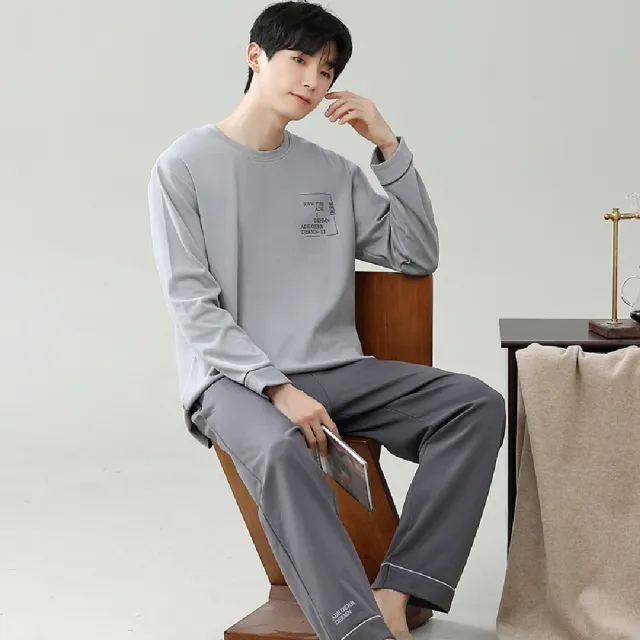 【藍尼居家】★運動風家居服睡衣(男睡衣/家居服/兩件式)