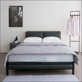 【麗得傢居】伊凡5尺工業風床頭箱+床底+乳膠獨立筒床墊 三件組 雙人床床組(臺灣製造 專人配送組裝)