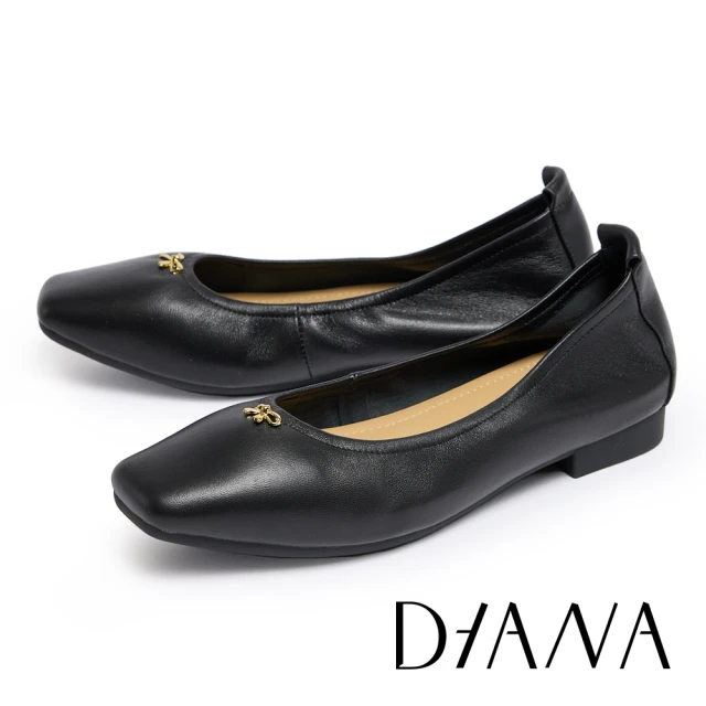 DIANA 柔軟羊皮方頭芭蕾舞平底鞋(藍色)好評推薦