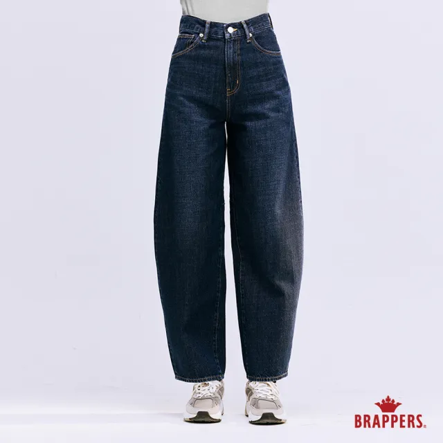 【BRAPPERS】女款 Boy friend系列-全棉錐形牛仔褲(深藍)(其他規格)