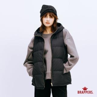 【BRAPPERS】女款 連帽羽絨背心(黑)
