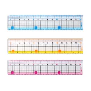 【SEASON 四季紙品禮品】功能尺15公分(雙邊測量 網格尺 SA0229)