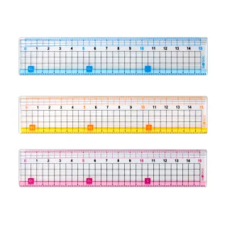 【SEASON 四季紙品禮品】功能尺15公分(雙邊測量 網格尺 SA0229)