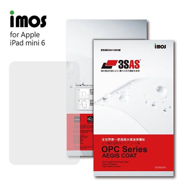 【iMos】APPLE iPad mini 7/mini 6 8.3吋 3SAS 疏油疏水 螢幕保護貼(塑膠製品)