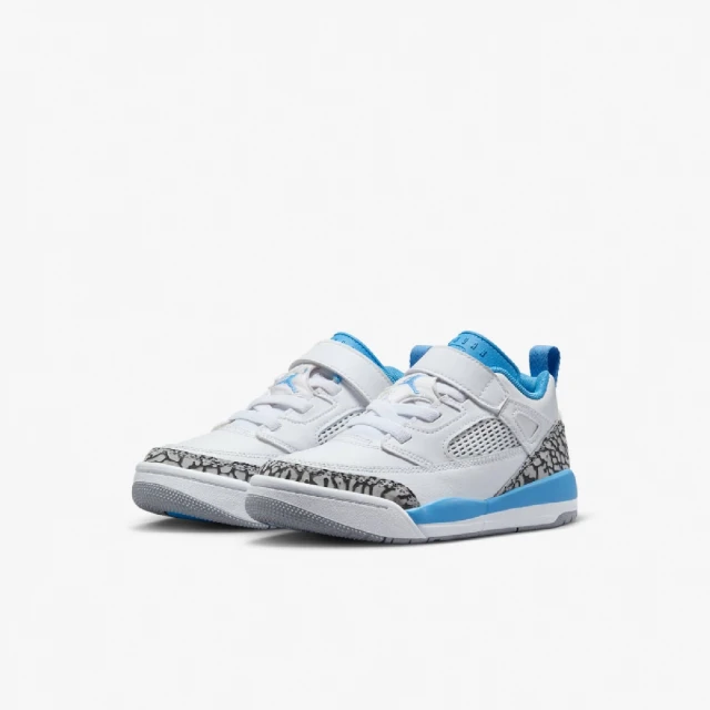 NIKE 耐吉 童鞋 Jordan Spizike Low PS 中童 白 藍 小朋友 休閒鞋 魔鬼氈 喬丹(FQ3951-141)