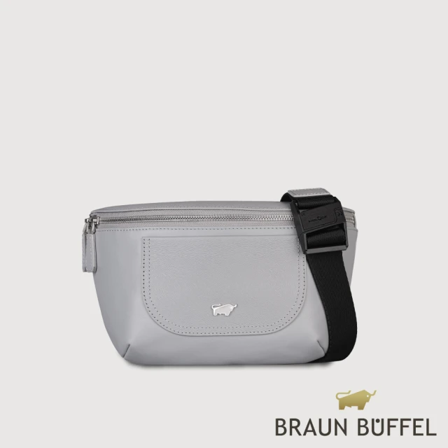 BRAUN BUFFEL 德國小金牛 台灣總代理 羅根 腰胸包-石灰白(BF548-07-CGY)