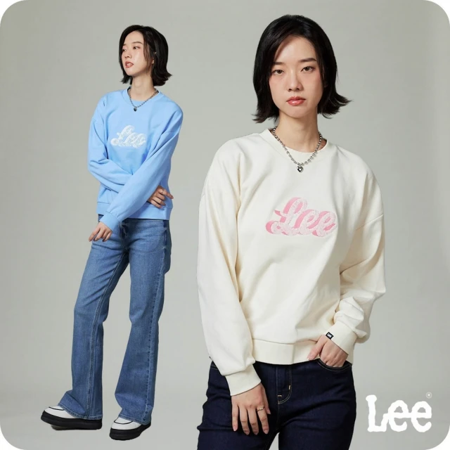 Lee 女裝 長袖厚T / 毛巾繡LOGO 共2色 季節性版型(LB411018005 / LB411018920)