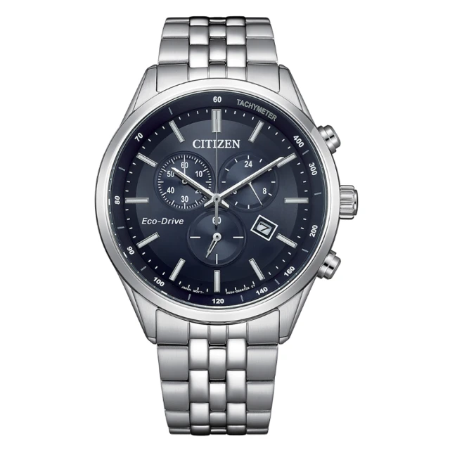 CITIZEN 星辰 GENT’S 光動能計時腕錶 42MM 藍(AT2570-56L)