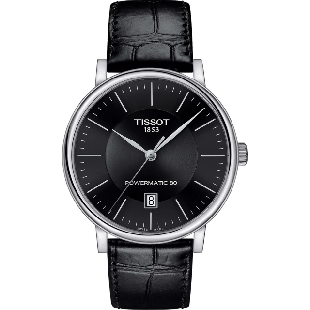 TISSOT 天梭 CARSON 80 小時動力機械錶-40mm(T1224071605100)