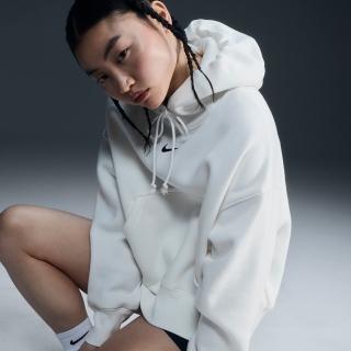 【NIKE 耐吉】長袖上衣 女 帽T AS W NSW PHNX FLC OOS PO HOOD 白 DQ5859-133(3S4118)