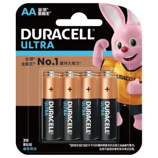 【DURACELL】金頂 Ultra超能量 鹼性電池-3號AA(8入裝)