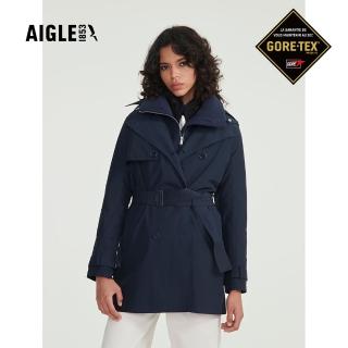 【AIGLE】女 GORE-TEX 防水透氣風衣AG-FAA74A057 深藍(女外套 防水透氣外套 Goretex)