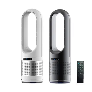 【ZAIKU】46吋智慧遙控DC扇三合一 冷暖+負離子空氣淨化循環無葉扇 暖風機 電暖器(智慧控溫  衣物烘乾)