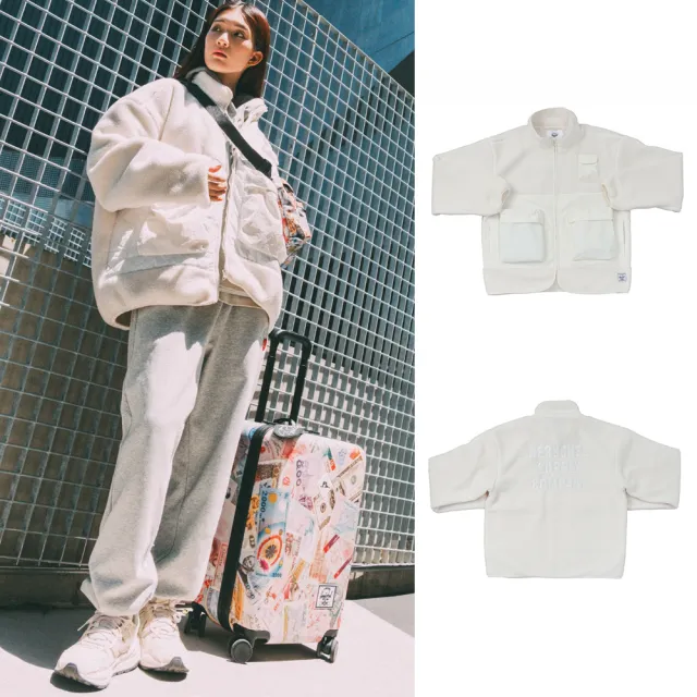 【Herschel】官方直營 外套 男 女 中性 保暖 羔羊絨外套(黑/白)