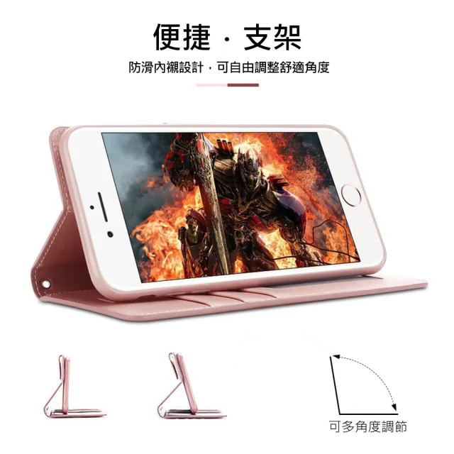 【Hanman 韓曼】OPPO Reno12 F 5G 柔軟羊皮觸感皮套 多卡層 防滑內襯可多角度調節支架手機殼/保護套