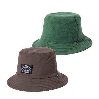 【POLER STUFF】日本限定 REVERSIBLE BUCKET HAT 毛帽尼龍雙面漁夫帽(棕/綠)