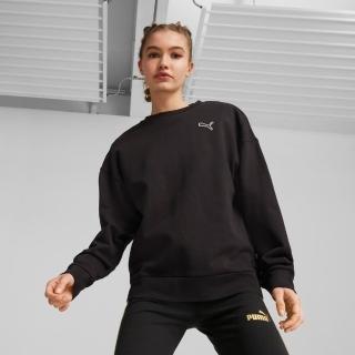 【PUMA】長袖上衣 女款 大學T 運動 歐規 BETTER ESS 黑 67598701