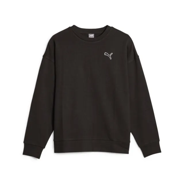 【PUMA】長袖上衣 女款 大學T 運動 歐規 BETTER ESS 黑 67598701