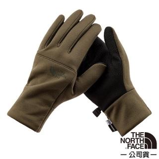 【The North Face】ETIP RECYCLED 人體工學四向彈力防風保暖觸屏觸控手套(4SHA-21L 烏木綠 N)