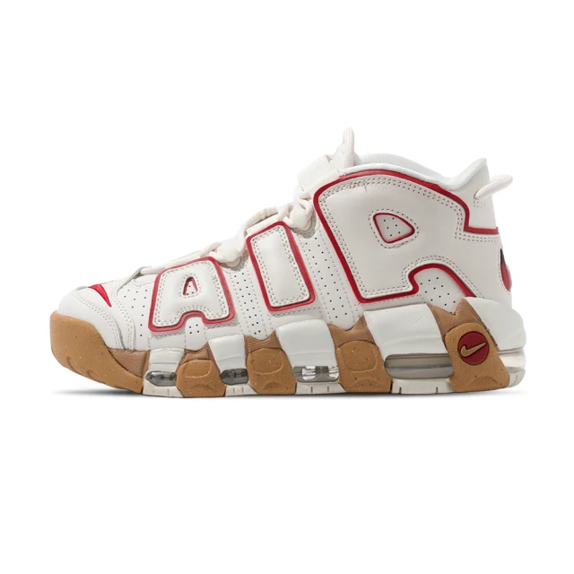 NIKE 耐吉 W Air More Uptempo 女鞋 白紅色 氣墊 大AIR 復古 運動 休閒鞋 DV1137-002