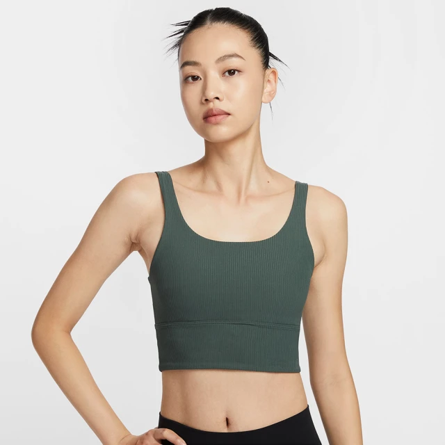 NIKE 耐吉 運動內衣 輕度支撐 女款 AS W NK INF WIDE RIB BRA 綠色(HF1543338)