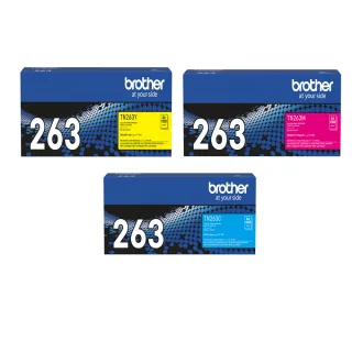 【brother】3入組 TN-263 紅黃藍原廠碳粉匣(適用：L3270CDW/L3750CDW)