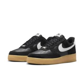 【NIKE 耐吉】AIR FORCE 1 07 LV8 黑色 麂皮 膠底 休閒鞋 穿搭 男款(FQ8714-004)