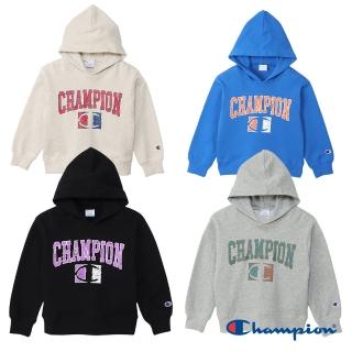 【Champion】官方直營-經典款校園風長袖連帽T上衣-男童裝(4色)