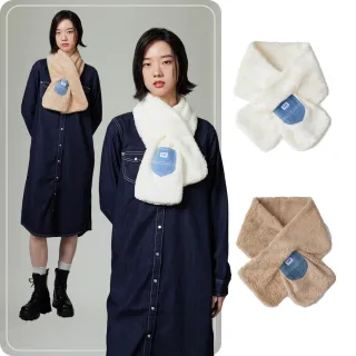 【Lee 官方旗艦】女裝 圍巾 / 短款 刷毛 牛仔口袋 交叉圍巾(LB429001005 / LB42900197W)