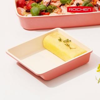 【Roichen】韓國製 15cm方型玉子燒鍋+29cm方型煎烤鍋+可拆把手(IH爐 全火源適用 露營 輕量鍋)