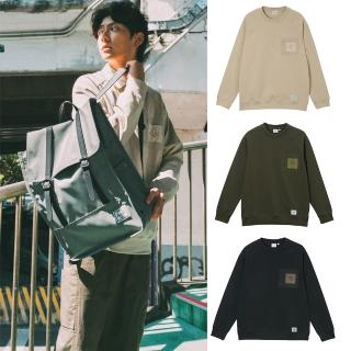 【Herschel】官方直營 長袖上衣 中性 大學T(卡其/黑/綠)