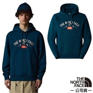 【The North Face】男 Varsity Graphic 保暖長袖連帽T恤.休閒衫.機能性運動衫(89DJ-1NO 午夜藍)