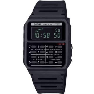 【CASIO 卡西歐】卡西歐DATA BANK 鬧鈴計算機電子錶-黑(CA-53WB-1B 臺灣公司貨)