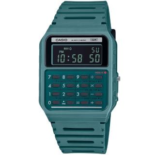 【CASIO 卡西歐】卡西歐DATA BANK 鬧鈴計算機電子錶-綠(CA-53WB-3B 臺灣公司貨)
