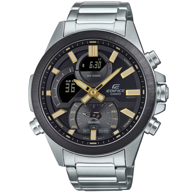 CASIO 卡西歐 卡西歐 EDIFICE 藍芽賽車鋼帶錶-黑色(ECB-30DB-1A9)