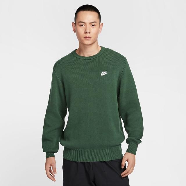 【NIKE 耐吉】大學T 長袖上衣 男款 AS M NK CLUB CREW SWEATER 綠色(FQ2913323)