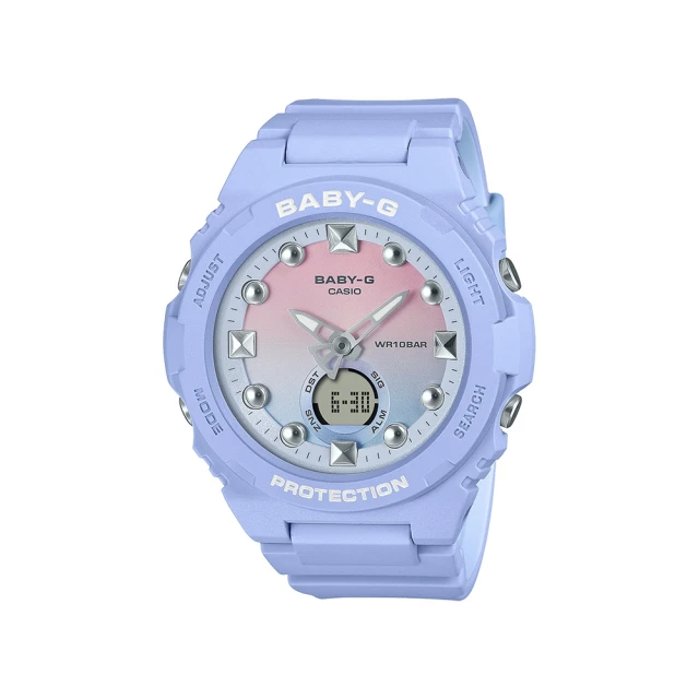 CASIO 卡西歐 BABY-G 多層次風格/42mm/漸變天空藍(BGA-320-2A1)