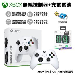 【Microsoft 微軟】XBOX 官方授權 無線控制器 + PowerA 高續航充電電池組(冰雪白/889842654684)